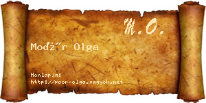 Moór Olga névjegykártya